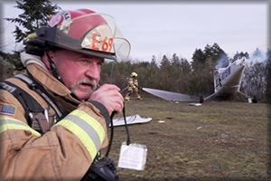 plane crash with firefighters first on scene